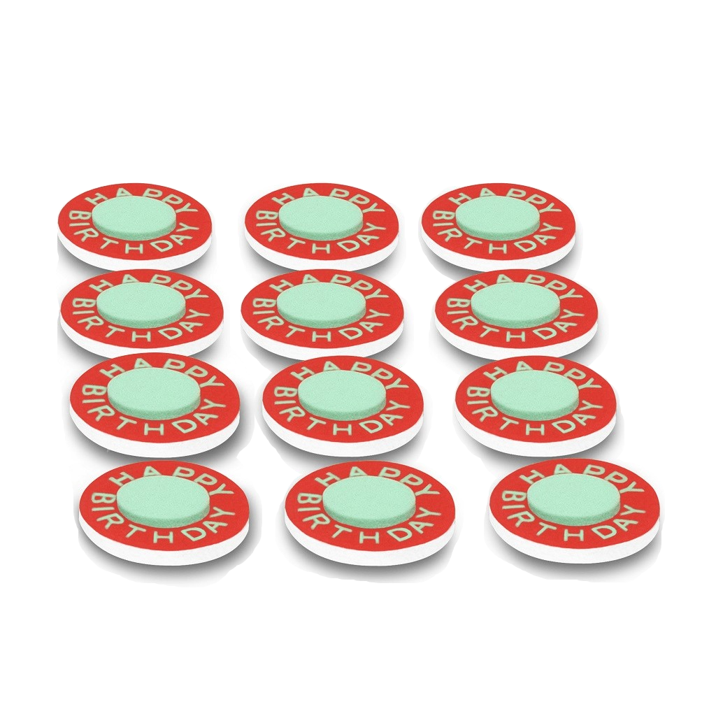 12 Happy Birthday Modern Dot Decorations