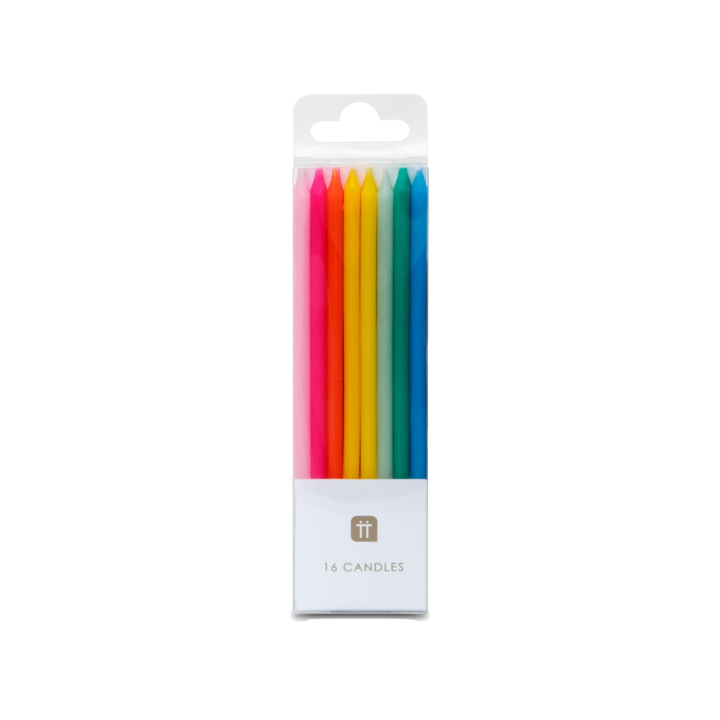 Sprinkles Rainbow Stick Candles (16 pack)