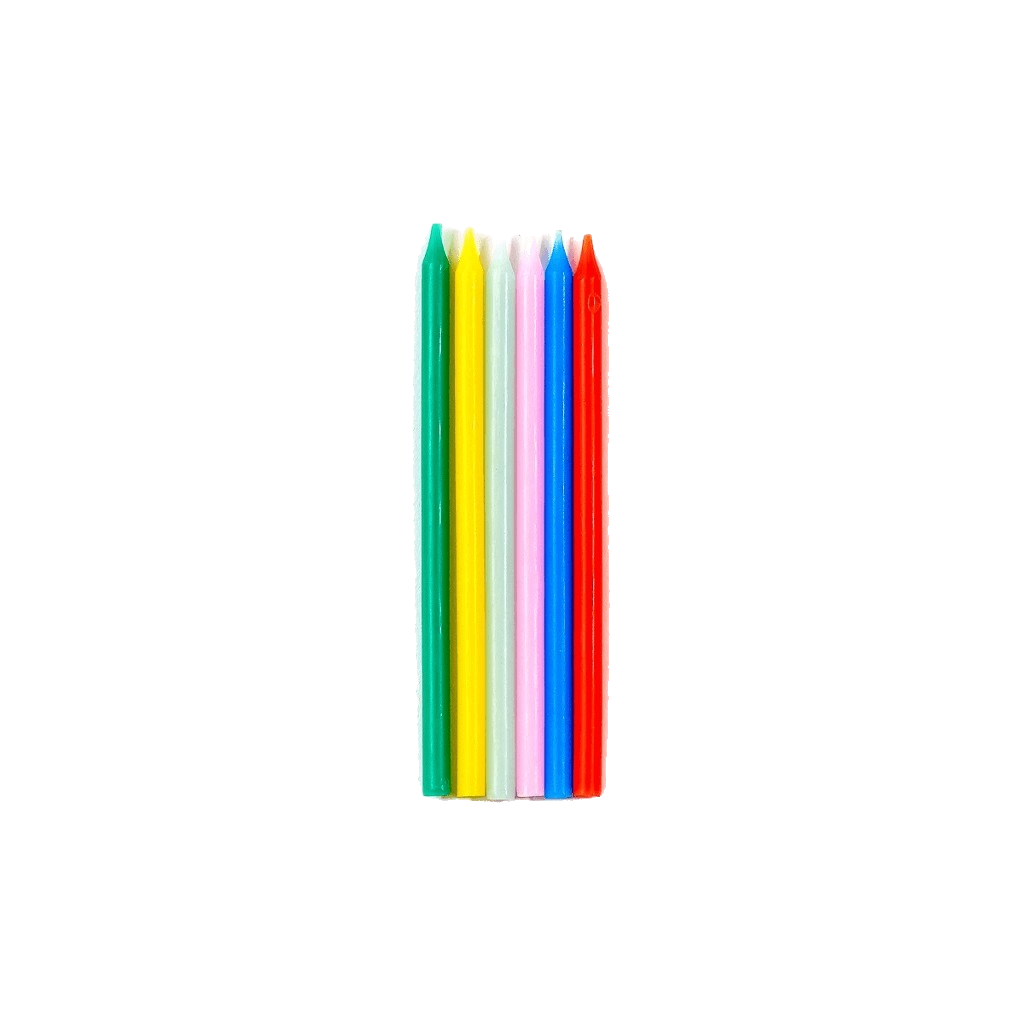 Assorted Birthday Rainbow Candles