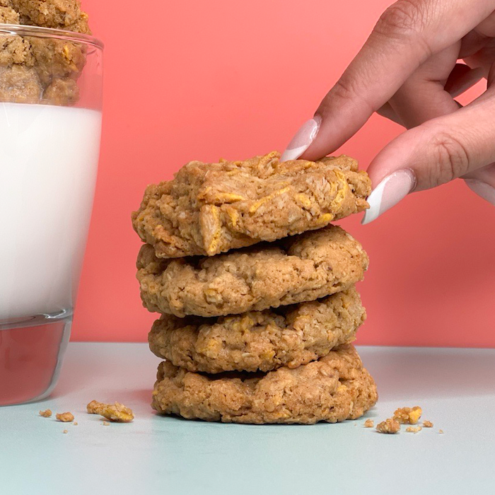 Salted Oatmeal Cornflake Mini Cookies